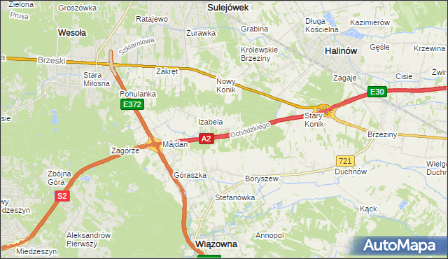 mapa Michałówek gmina Wiązowna, Michałówek gmina Wiązowna na mapie Targeo