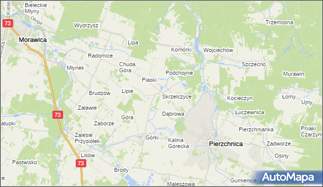 mapa Skrzelczyce, Skrzelczyce na mapie Targeo