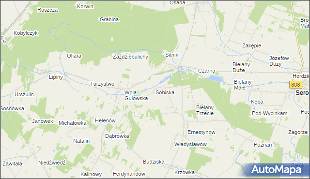 mapa Sobiska, Sobiska na mapie Targeo