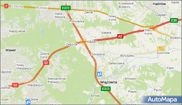 mapa Góraszka, Góraszka na mapie Targeo