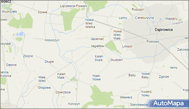 mapa Kaleń Duża, Kaleń Duża na mapie Targeo