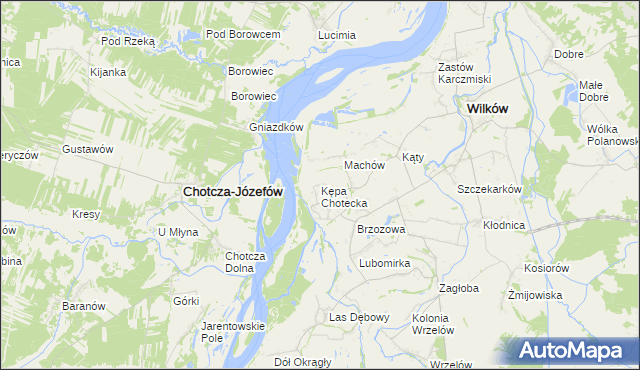 mapa Kępa Chotecka, Kępa Chotecka na mapie Targeo