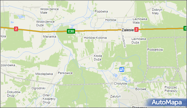 mapa Kłoda Duża, Kłoda Duża na mapie Targeo