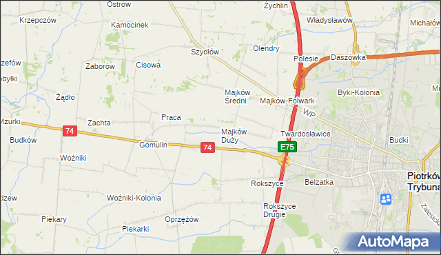 mapa Majków Duży, Majków Duży na mapie Targeo