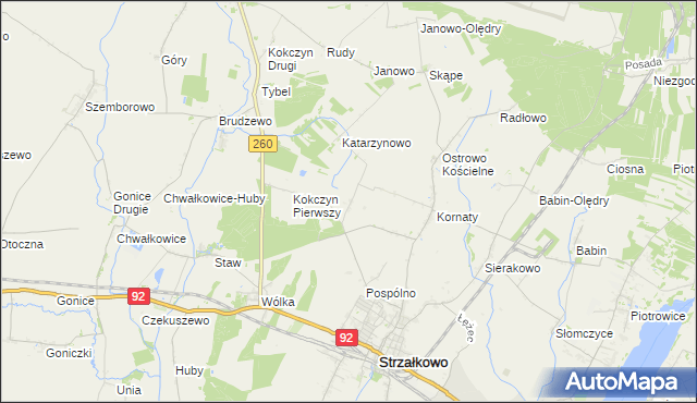 mapa Podkornaty, Podkornaty na mapie Targeo