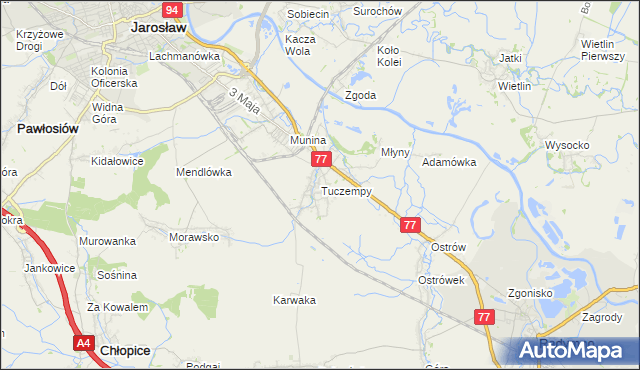 mapa Tuczempy, Tuczempy na mapie Targeo