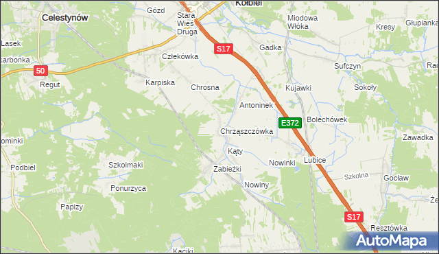 mapa Chrząszczówka, Chrząszczówka na mapie Targeo