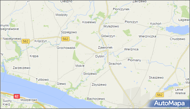 mapa Dyblin, Dyblin na mapie Targeo