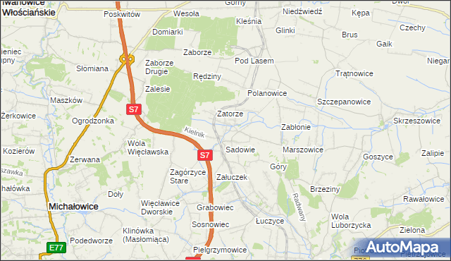 mapa Goszcza, Goszcza na mapie Targeo