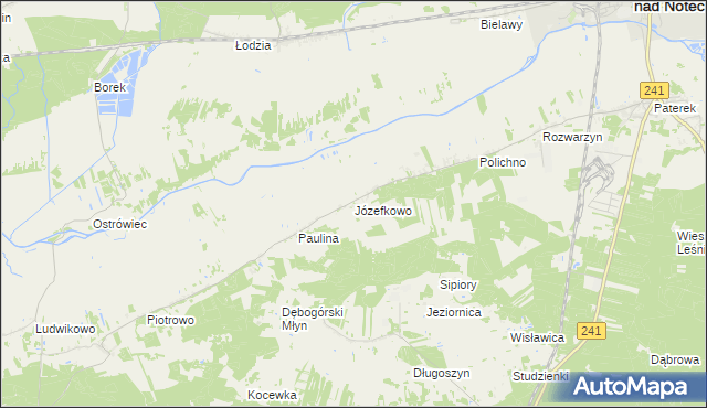 mapa Józefkowo gmina Kcynia, Józefkowo gmina Kcynia na mapie Targeo