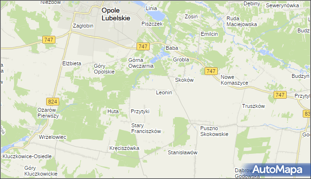mapa Leonin, Leonin na mapie Targeo