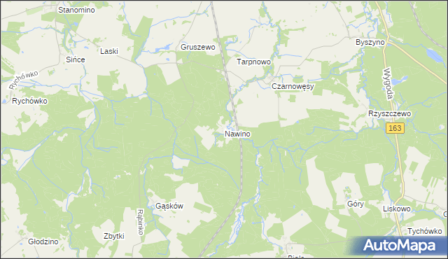 mapa Nawino, Nawino na mapie Targeo