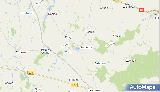 mapa Skrzatusz, Skrzatusz na mapie Targeo