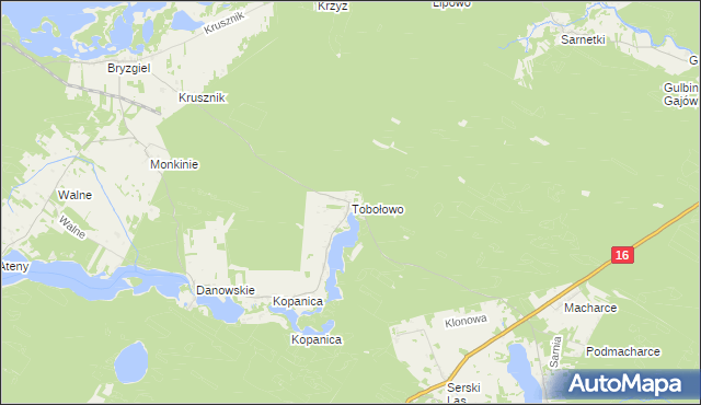mapa Tobołowo, Tobołowo na mapie Targeo