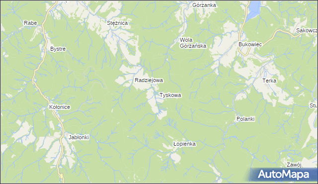 mapa Tyskowa, Tyskowa na mapie Targeo