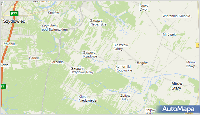 mapa Bieszków Dolny, Bieszków Dolny na mapie Targeo