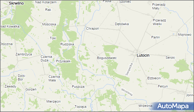 mapa Boguszewiec, Boguszewiec na mapie Targeo