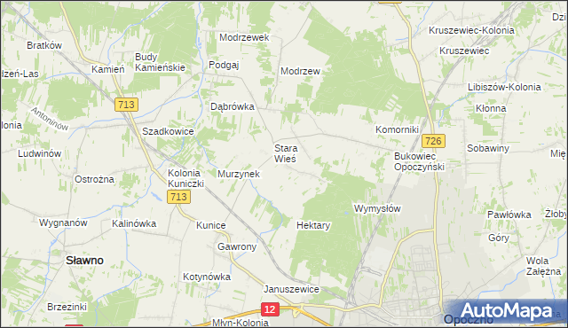 mapa Brzustówek, Brzustówek na mapie Targeo