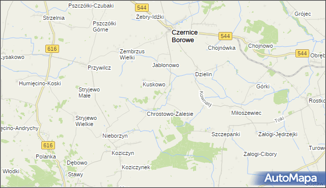 mapa Chrostowo Wielkie, Chrostowo Wielkie na mapie Targeo