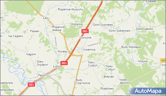 mapa Kisielnica, Kisielnica na mapie Targeo