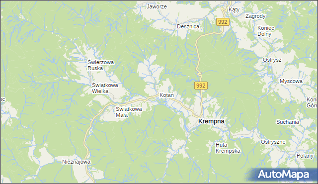mapa Kotań, Kotań na mapie Targeo