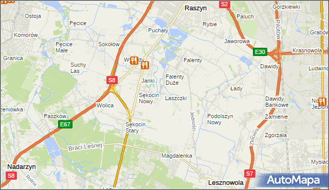 mapa Laszczki, Laszczki na mapie Targeo