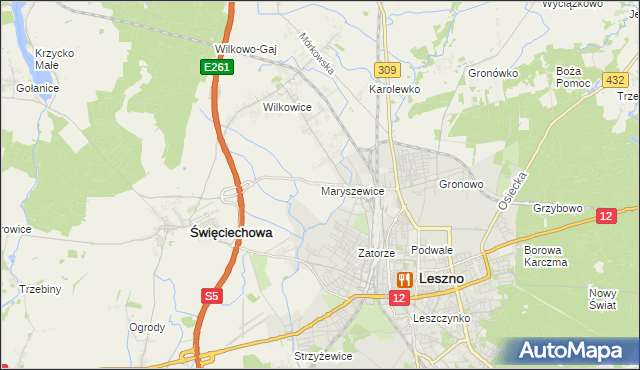 mapa Maryszewice, Maryszewice na mapie Targeo