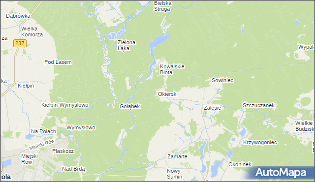 mapa Okiersk, Okiersk na mapie Targeo