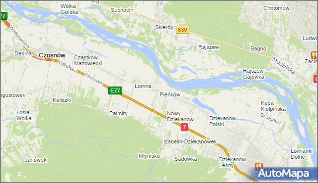 mapa Pieńków, Pieńków na mapie Targeo