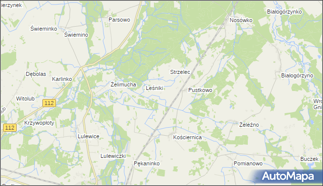 mapa Pustkówko, Pustkówko na mapie Targeo