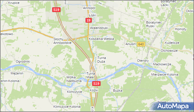 mapa Turna Duża, Turna Duża na mapie Targeo