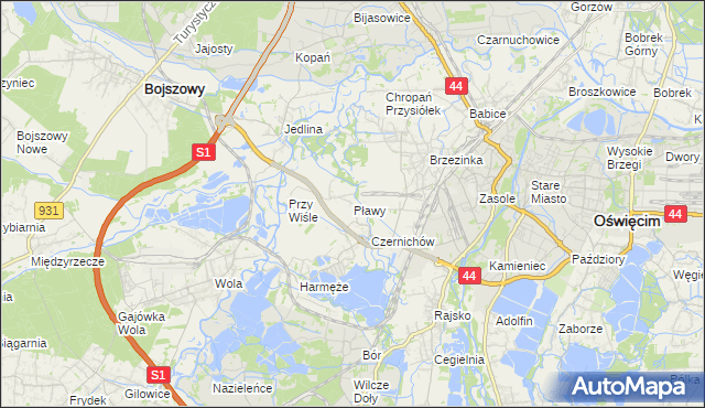 mapa Pławy, Pławy na mapie Targeo
