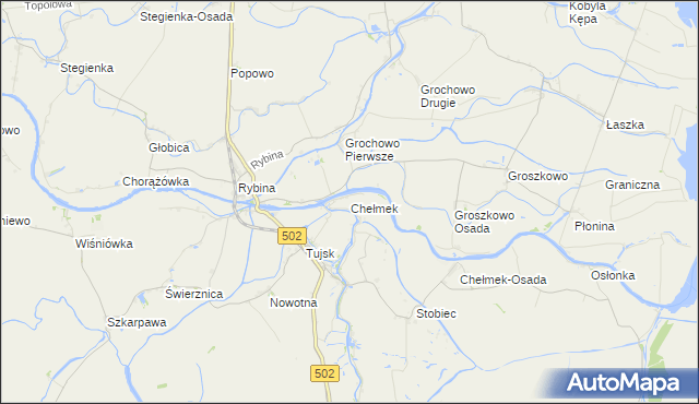 mapa Chełmek gmina Stegna, Chełmek gmina Stegna na mapie Targeo