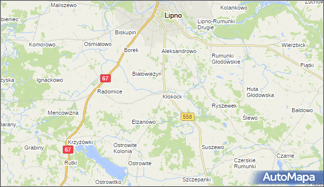 mapa Kłokock, Kłokock na mapie Targeo