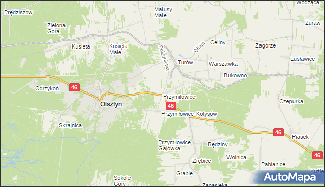 mapa Przymiłowice, Przymiłowice na mapie Targeo