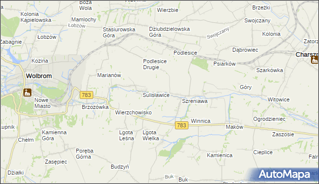 mapa Adamowice gmina Gołcza, Adamowice gmina Gołcza na mapie Targeo