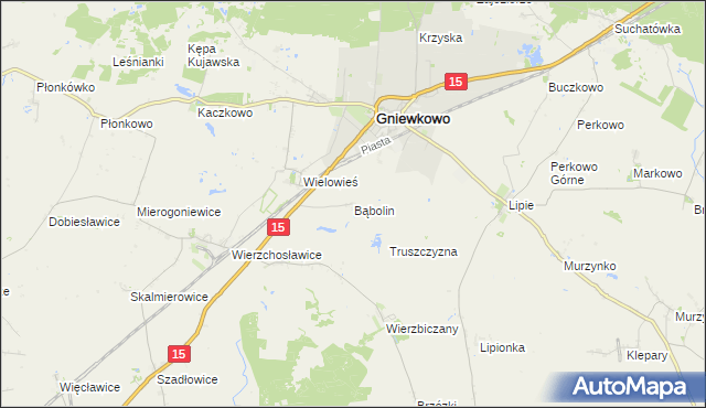 mapa Bąbolin, Bąbolin na mapie Targeo