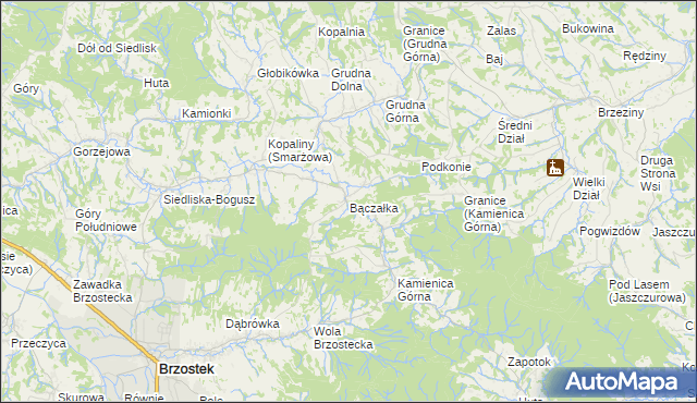 mapa Bączałka, Bączałka na mapie Targeo