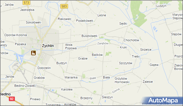 mapa Balików, Balików na mapie Targeo