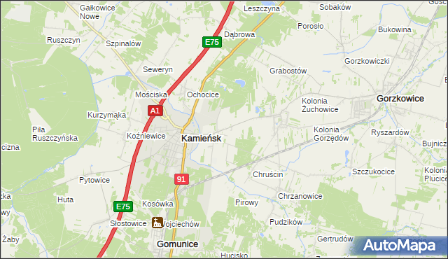 mapa Barczkowice, Barczkowice na mapie Targeo