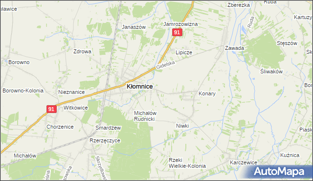 mapa Bartkowice, Bartkowice na mapie Targeo