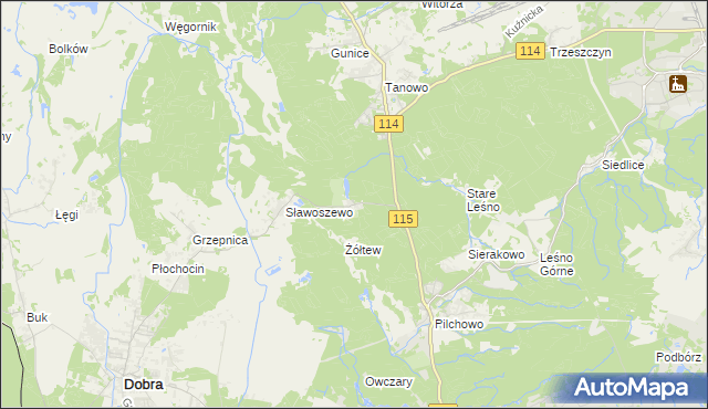 mapa Bartoszewo, Bartoszewo na mapie Targeo