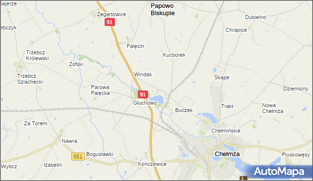 mapa Bielczyny, Bielczyny na mapie Targeo