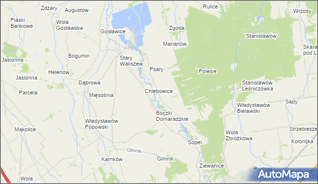 mapa Boczki Zarzeczne, Boczki Zarzeczne na mapie Targeo