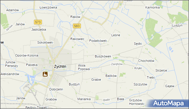 mapa Buszkówek, Buszkówek na mapie Targeo