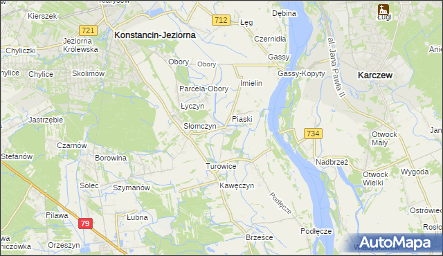 mapa Cieciszew, Cieciszew na mapie Targeo