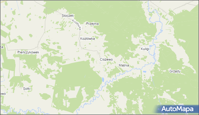mapa Ciszewo, Ciszewo na mapie Targeo