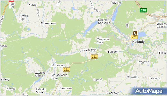 mapa Czapielsk, Czapielsk na mapie Targeo