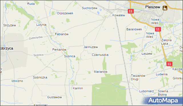 mapa Czarnuszka, Czarnuszka na mapie Targeo