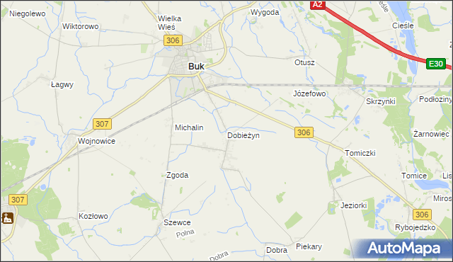 mapa Dobieżyn, Dobieżyn na mapie Targeo